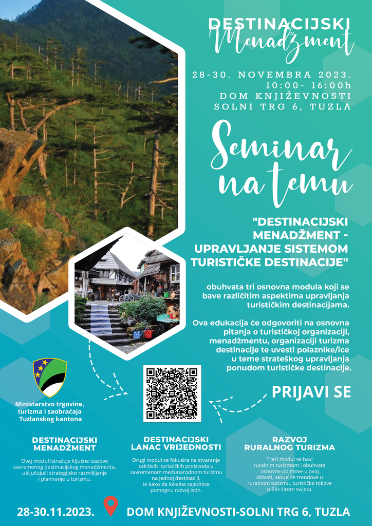 Destinacijski Menadžment - Poziv za turističke djelatnika sa područja TK